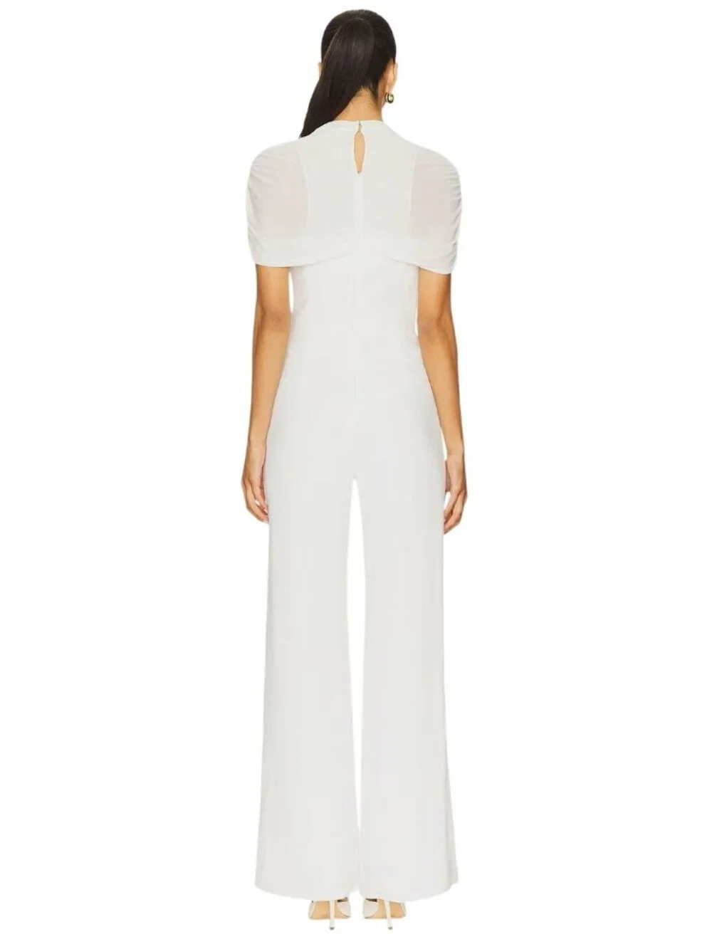 Amanda Uprichard x REVOLVE Evianna Jumpsuit in Ivory Large Womens Pants Suit Out